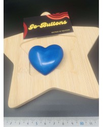 Coeur bleu métallisé