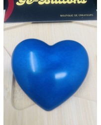 Coeur bleu métallisé