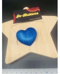 Coeur bleu paillette