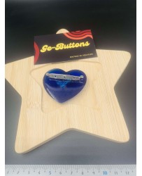 Coeur bleu paillette