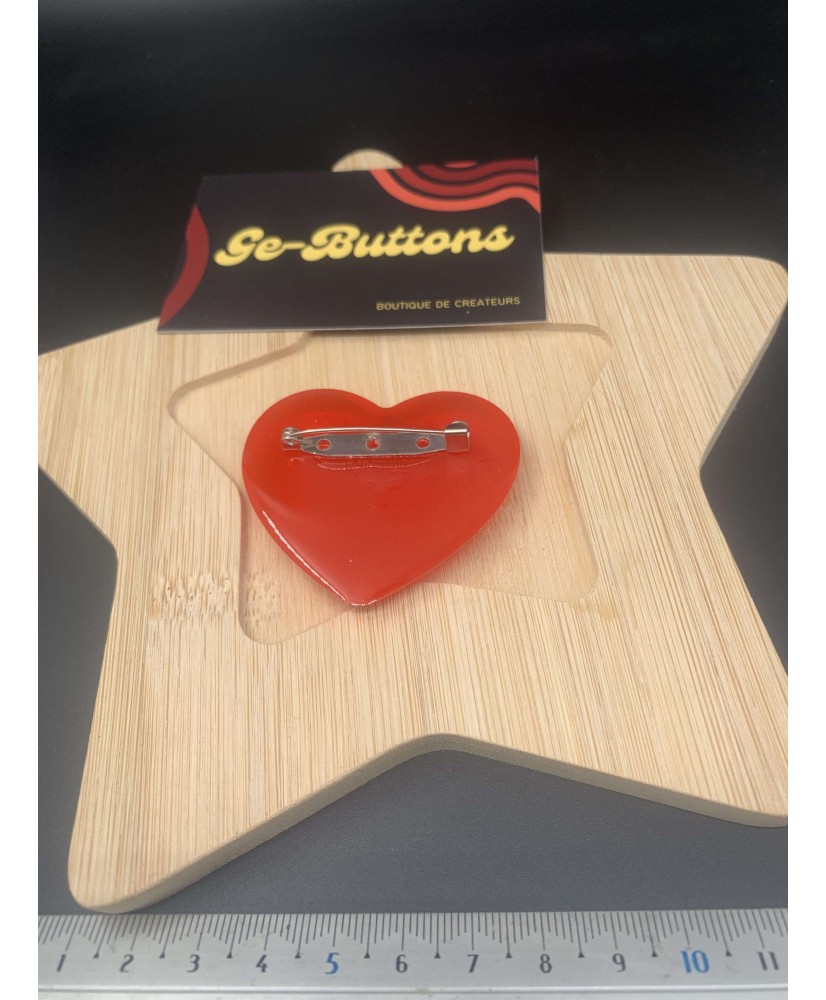 Coeur rouge transparent