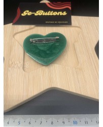 Coeur vert métallisé